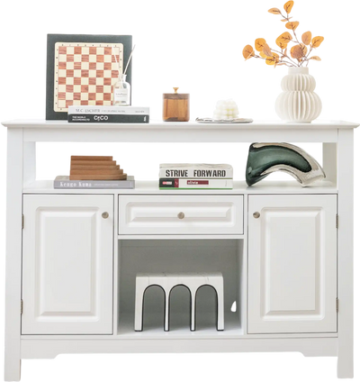 Costway Buffet Sideboard Wine Liquor Coffee Bar Cabinet White 89173624 New