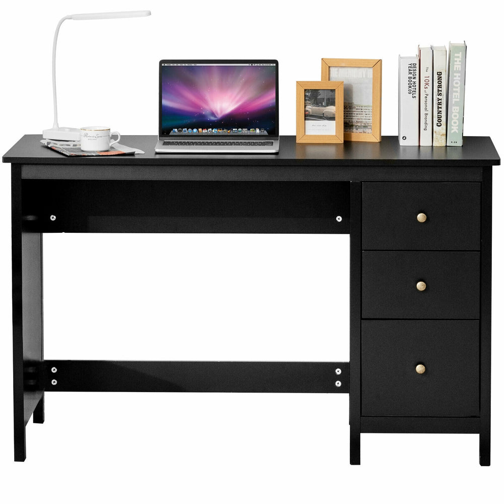 Costway Desk 48" x 20" Desktop with 3-Drawers for Home Office Study MDF New