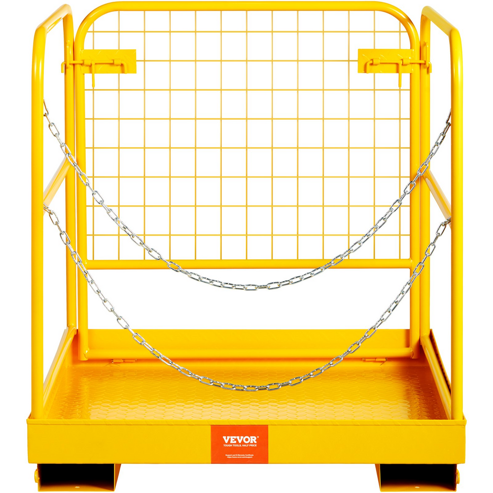 Vevor Forklift Safety Cage 36" x 36" Work Platform 1200 lbs Capacity Foldable For Aerial Job New