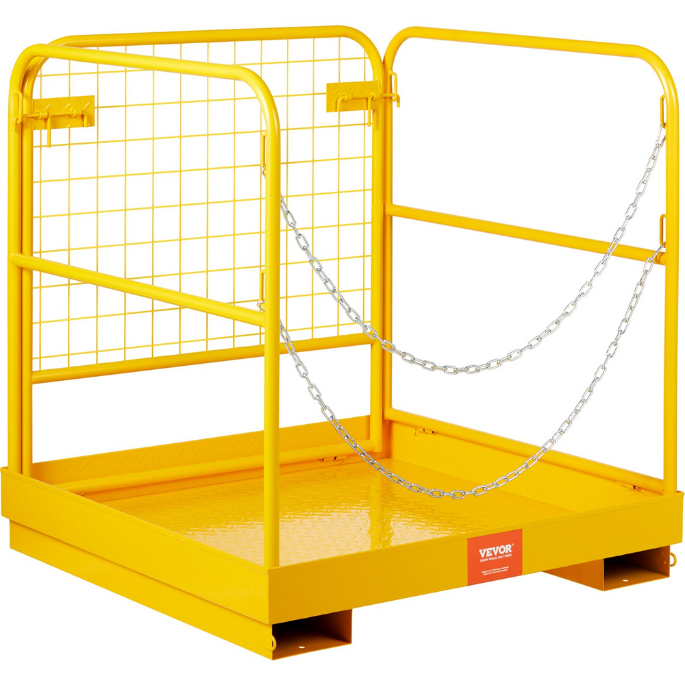 Vevor Forklift Safety Cage 36" x 36" Work Platform 1200 lbs Capacity Foldable For Aerial Job New