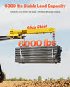 Vevor Adjustable Forklift Jib Boom Crane 6000 Lbs Capacity 2 Hooks Alloy Steel New