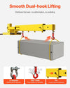 Vevor Adjustable Forklift Jib Boom Crane 6000 Lbs Capacity 2 Hooks Alloy Steel New