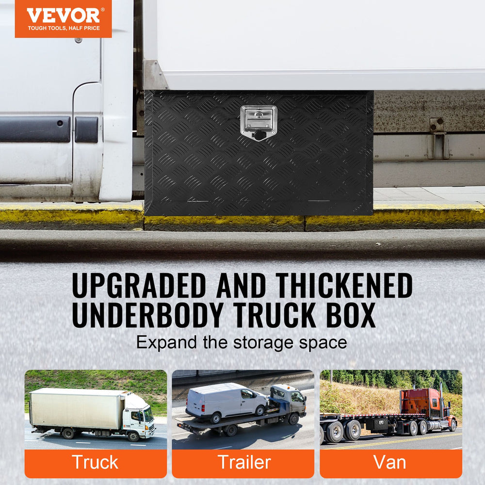 Vevor Underbody Truck Tool Box 30" x 14" x 16" Heavy Duty Aluminum 66 Lbs Load Capacity with Built-In Lock New