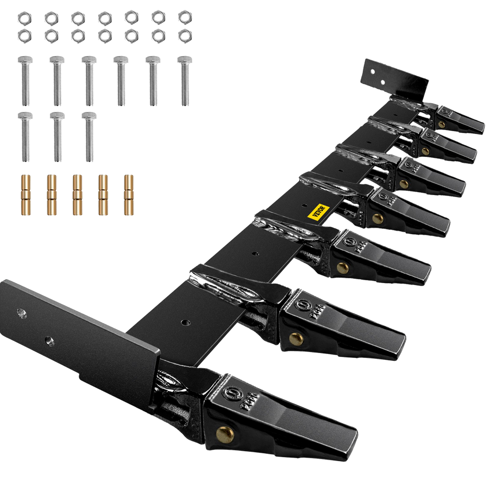 Vevor Bolt-On Tooth Bar Attachment for 66" Bucket 8 Teeth 9.84" Spacing 23TF New