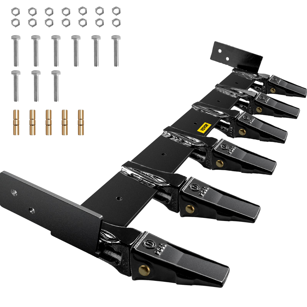 Vevor Bolt-On Tooth Bar Attachment for 48" Bucket 6 Teeth 9.84" Spacing 23TF New