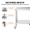 Vevor Prep Table 24" x 36" x 40" Stainless Steel 750 Lbs. Capacity with Rear Baffle and Adjustable Shelf New