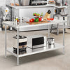 Vevor Prep Table 30" x 60" x 34" Stainless Steel 910 Lbs. Capacity with Adjustable Shelf New