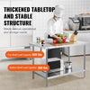 Vevor Prep Table 30" x 48" x 34" Stainless Steel 880 Lbs. Capacity with Adjustable Shelf New