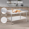 Vevor Food Prep Worktable 30" x 48" x 26" Stainless Steel 3-Sided Backsplash with Adjustable Shelf New