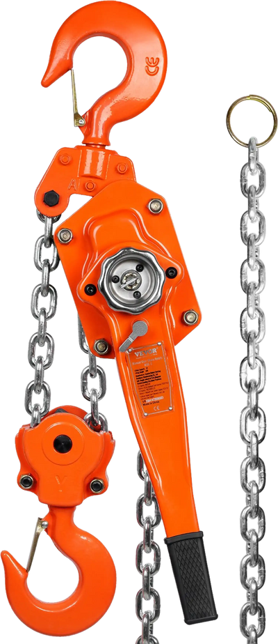 Vevor Manual Lever Hoist 13200 Lbs 6 Ton Capacity 19' G80 Galvanized Steel Chain with Weston Break New