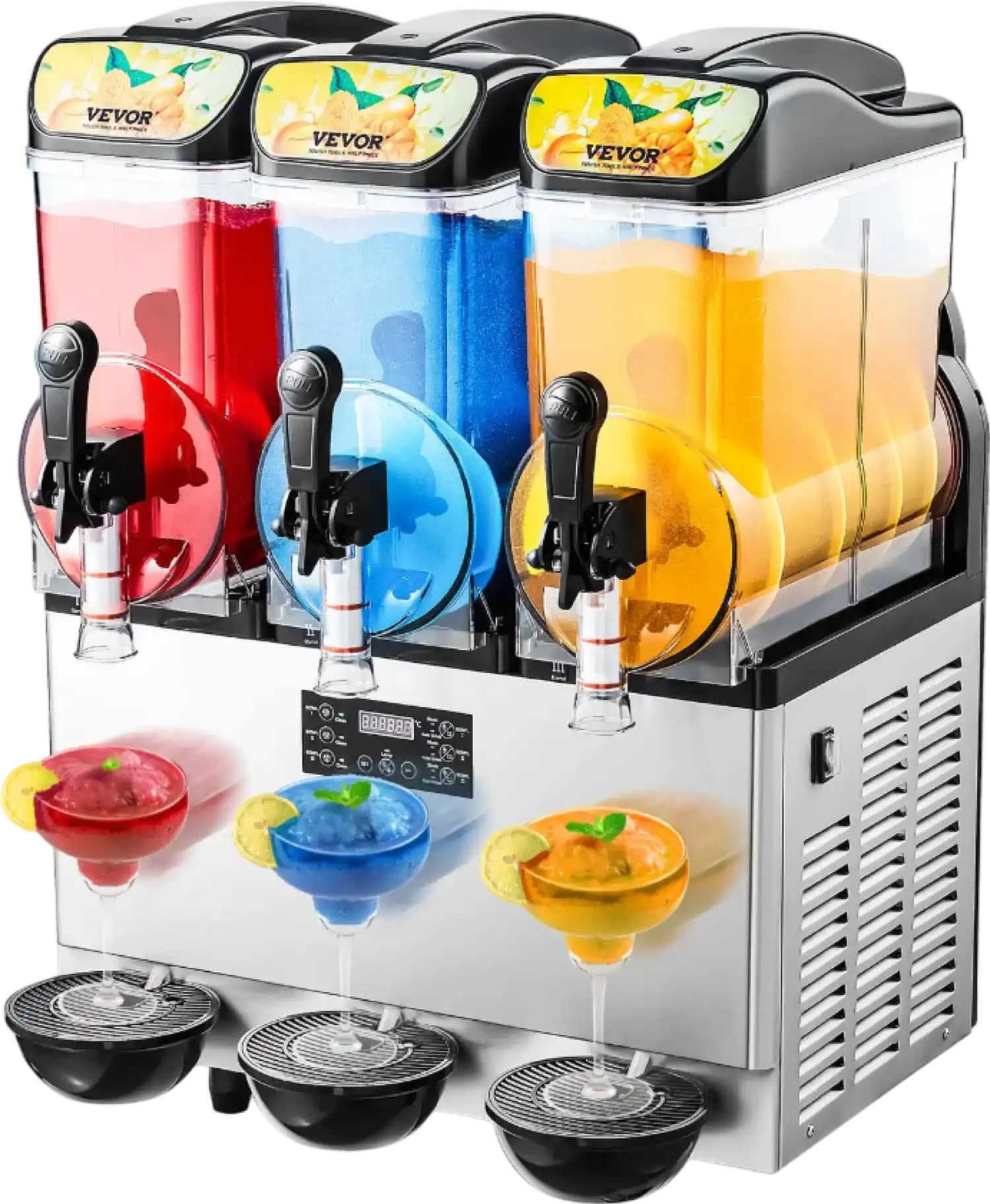 Vevor Commercial Slushy Machine 3-Tank 45 Qt Frozen Drink and Margarita Maker New