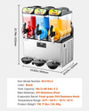 Vevor Commercial Slushy Machine 3-Tank 45 Qt Frozen Drink and Margarita Maker New