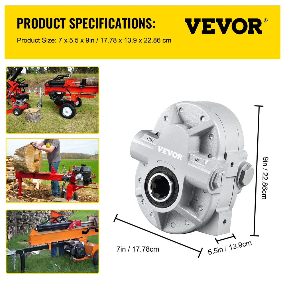 Vevor Hydraulic Pump 7.4 GPM 540 RPM 2500PSI SAE 16 and SAE 12 Port for Log Splitters or Tractors New