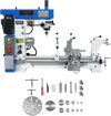 1 HP 16''x32'' Multi-Function Metal Lathe Milling Machine Head for Metalworking – Lathe, Drilling, and Milling Operations with Powerful Motor, Perfect for DIY, Workshops, and Professional Metalworking Projects without Stand CLM1632