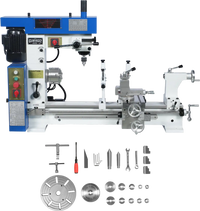 1 HP 16''x32'' Multi-Function Metal Lathe Milling Machine Head for Metalworking – Lathe, Drilling, and Milling Operations with Powerful Motor, Perfect for DIY, Workshops, and Professional Metalworking Projects without Stand CLM1632