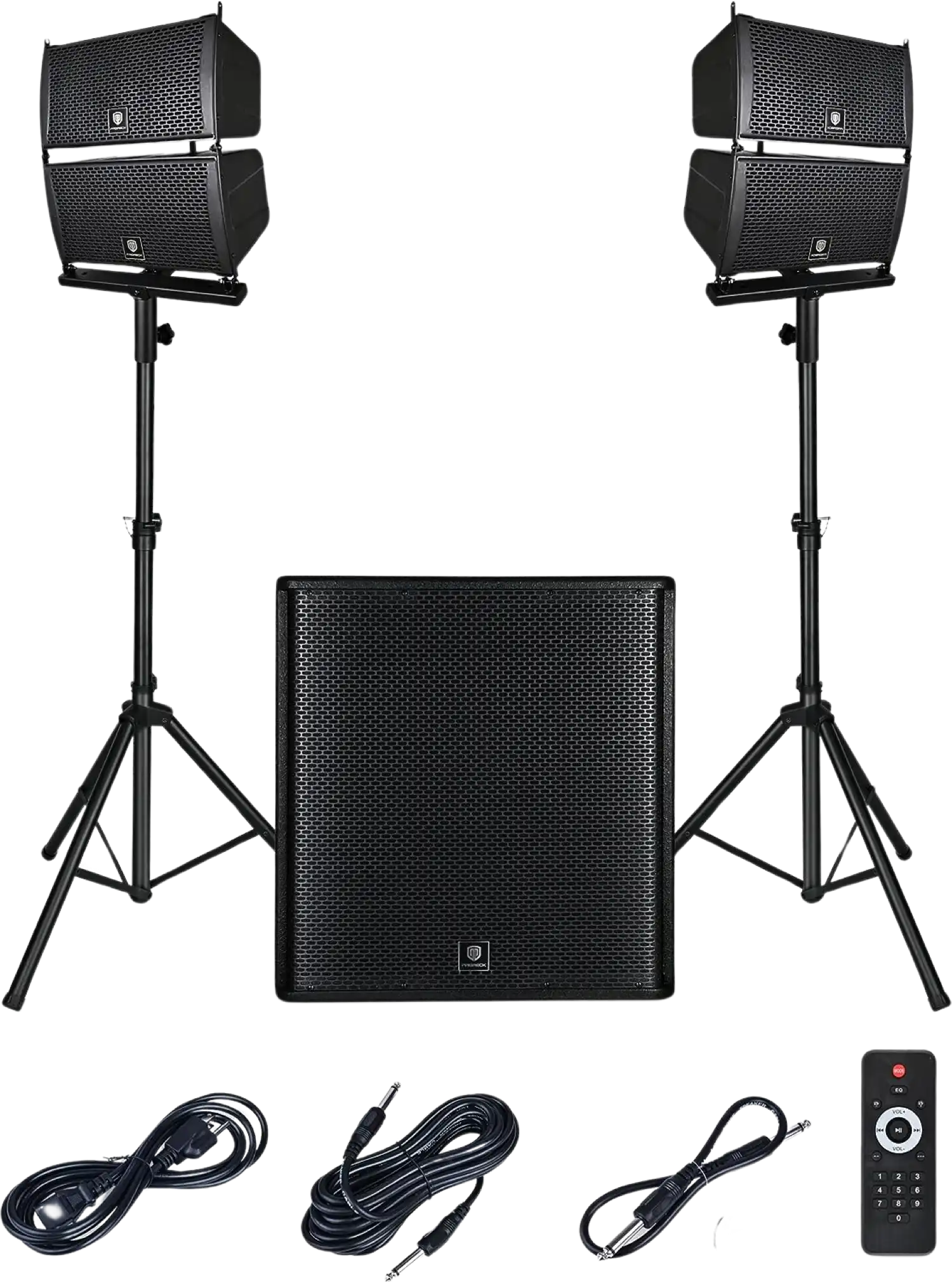 Proreck CLUB-4000 PA Speaker System 4000W Combo 4 Line Array Speakers and 18