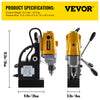 Vevor Magnetic Drill Press 750W 550 RPM Stepless Speed 0.5" Boring Diameter and 3.9" Depth New