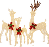 3-Piece Pre-lit Christmas Reindeer Family with 230 Warm White LED Lights