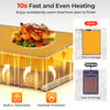 Rollable electric warming tray in gray with full coverage for fast, even heating, ideal for parties and gatherings.