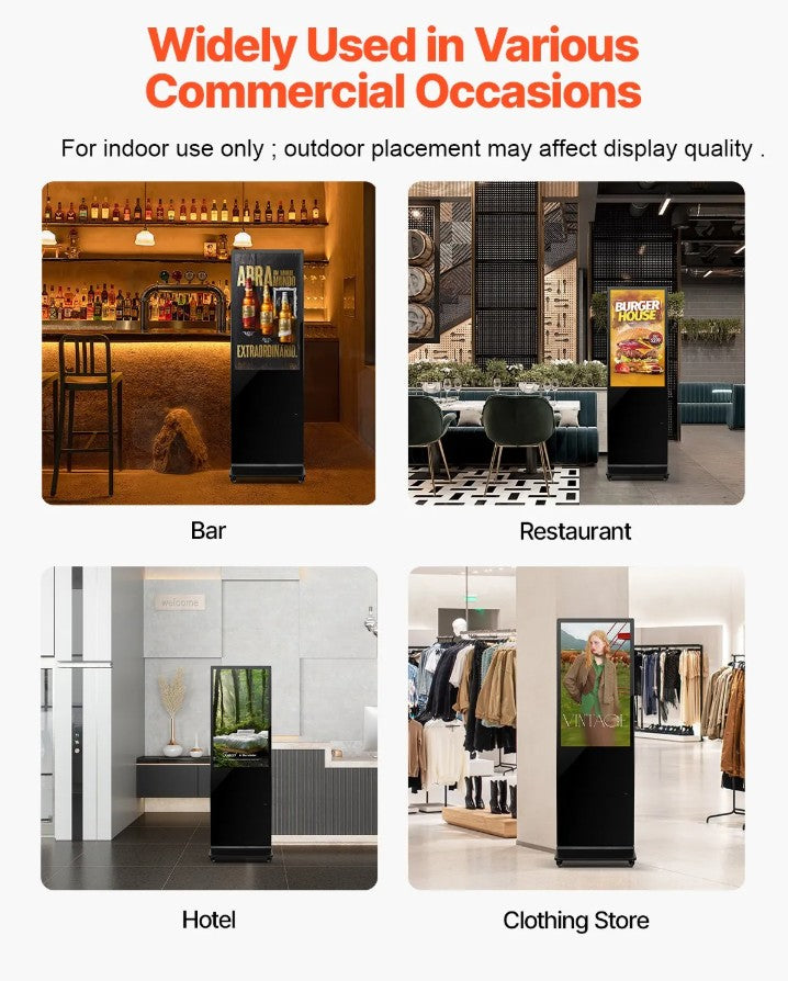 Vevor Touchscreen Digital Signage Kiosk 43" 2K UHD with Android 11 New