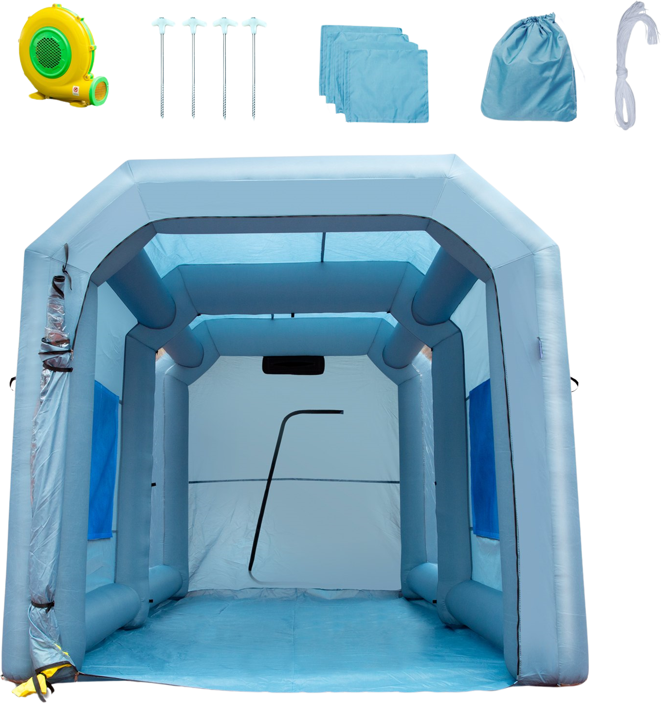 Vevor Inflatable Paint Booth 13' x 10' x 9' Spray Tent 950W Blowers Air Filter System New