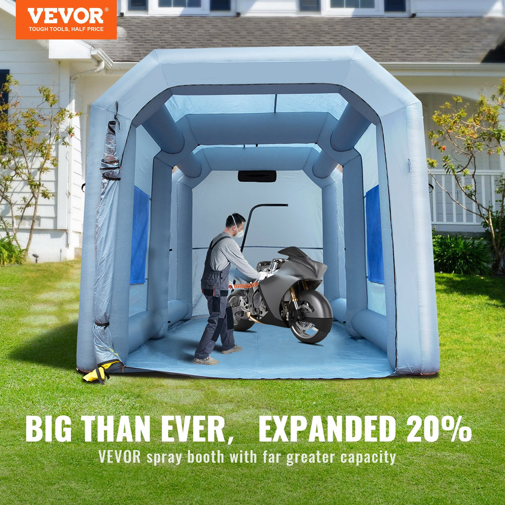 Vevor Inflatable Paint Booth 13' x 10' x 9' Spray Tent 950W Blowers Air Filter System New