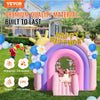 Vevor Inflatable Bounce House 110" x 90" x 90" Outdoor Playhouse Trampoline for Kid Ages 3-8 Years New