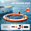 Vevor Inflatable Floating Dock 8' Dia. Non-Slip Platform with 5' Trampoline Mesh Pool and Detachable Ladder New