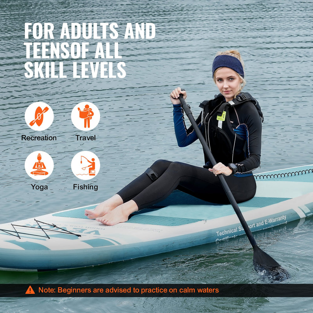 Vevor Inflatable Stand Up Paddle Board 11' x 33" x 6" Wide Non-Slip Deck Quick Inflation Accessories Included New