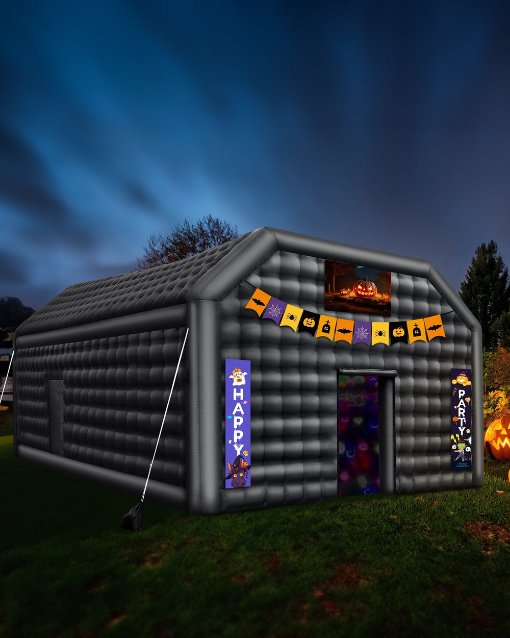 Vevor Inflatable Nightclub 29.5' x 19.7' x 13.1' Blow-Up Party Tent 581 Sq Ft Waterproof 1100W Blower New