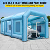 Vevor Inflatable Paint Booth 33' x 16.4' x 11.5' Spray Tent 1100W 370W Blowers Air Filter System New