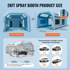 Vevor Inflatable Paint Booth 28' x 16' x 11' Spray Tent 960W 750W Blowers Air Filter System New