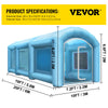 Vevor Inflatable Spray Booth 20' x 10' x 8.2' Spray Tent 750W 350W Blowers and Filter New