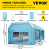 Vevor Inflatable Paint Booth 23' x 13' x 8' 750W Inflation 350W Ventilation Blowers with Air Filtration System New