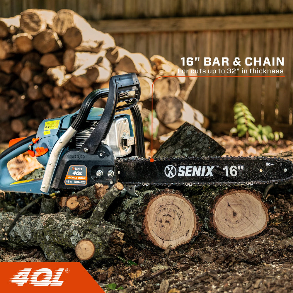 Senix CS4QL-L3 Chainsaw 16-inch 46cc 4-Cycle Gas Powered New