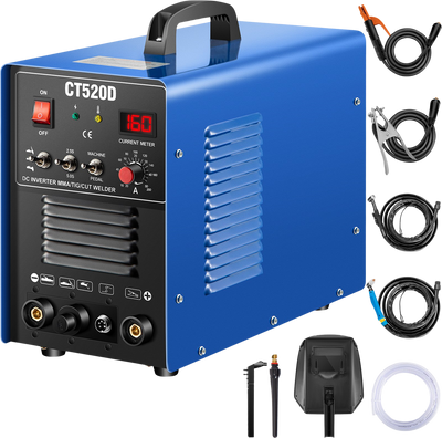 Vevor CT520D Welder 3-in-1 Plasma Cutter/TIG/Stick 50A/200A 110/220V New