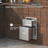 Vevor Outdoor Kitchen Drawers 13" x 20.5" x 21" Double Storage Stainless Steel New