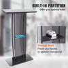 Vevor Acrylic Podium 47" Clear Pulpit Stand with Wide Desktop Surface and Storage Shelf New