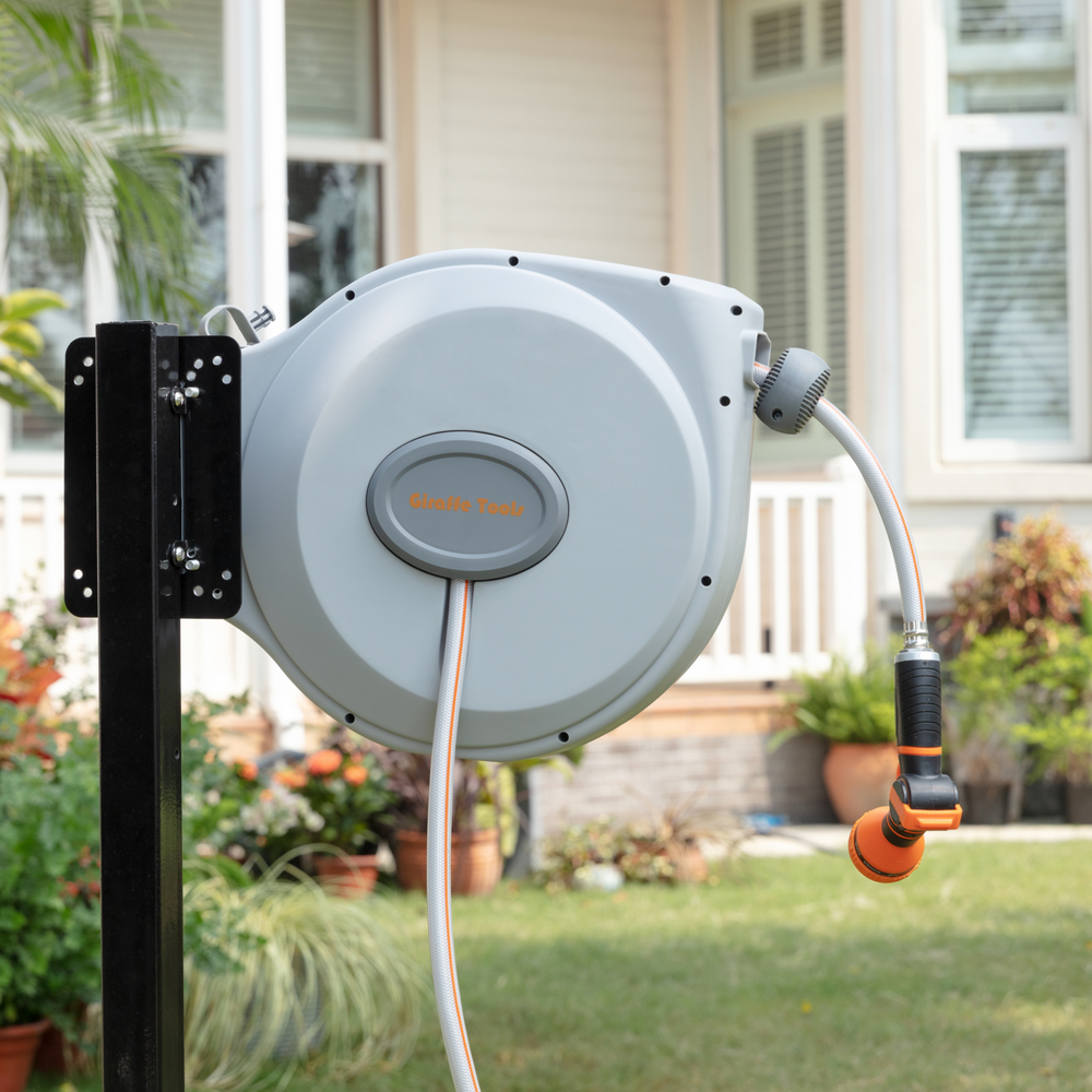 Giraffe Tools Retractable Garden Hose Reel 5/8 in-65ft New