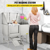 Vevor 50" Professional Dog Grooming Tub Stainless Steel with Steps Left Door New