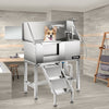 Vevor 34" Professional Dog Grooming Tub Stainless Steel with Steps Left Door New