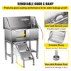 Vevor 34" Professional Dog Grooming Tub Stainless Steel with Steps Left Door New