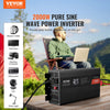 Vevor Power Inverter 2000W Pure Sine Wave DC 12V AC 120V LCD Display and Remote Controller New