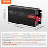 Vevor Power Inverter 2000W Pure Sine Wave DC 12V AC 120V LCD Display and Remote Controller New