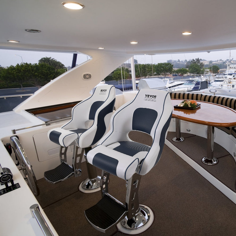 Vevor Captain Bucket Seat 23" High Back Flip-Up Bolster Waterproof PVC Heavy Duty Frame New