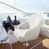 Vevor Low-Back Flip-Up Captain Bucket Boat Seat White PVC Leather New