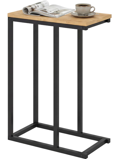 Costway C-Shaped End Table Small Side Table Sturdy Metal Frame 54641891 New