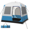 5-person camping tent with mesh windows, waterproof fabric, and carrying bag, ideal for camping and hiking trips.