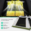 Instant pop-up camping tent with mesh windows and ceiling for ventilation, ideal for 2-4 people and outdoor adventures.