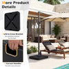 Cantilever patio umbrella base in black, 220 lbs capacity, with built-in cross bracket and cut-out handles for easy.